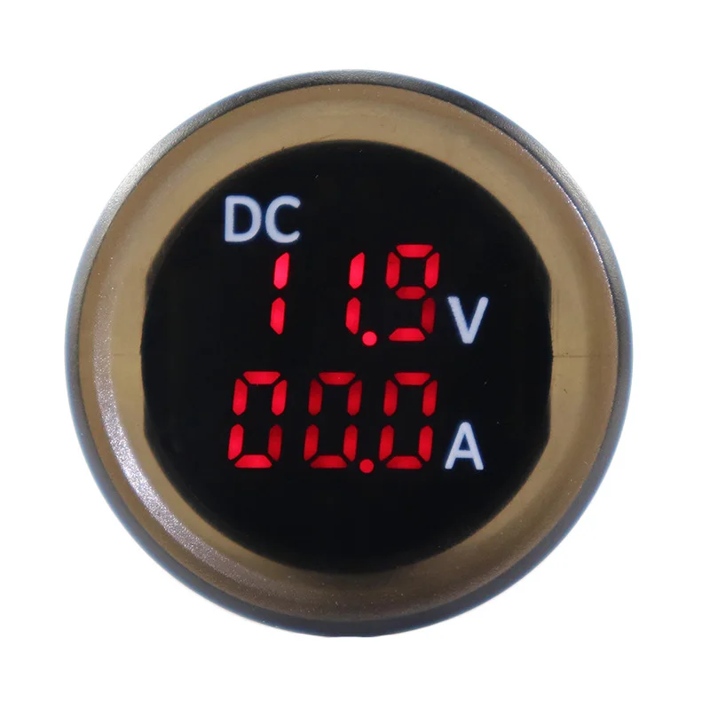 

12-24V Digital Voltmeter Ammeter Voltage Current Meter LED Display Voltmeter IP67 for RV Yatch Camper Marine Boat Accessories