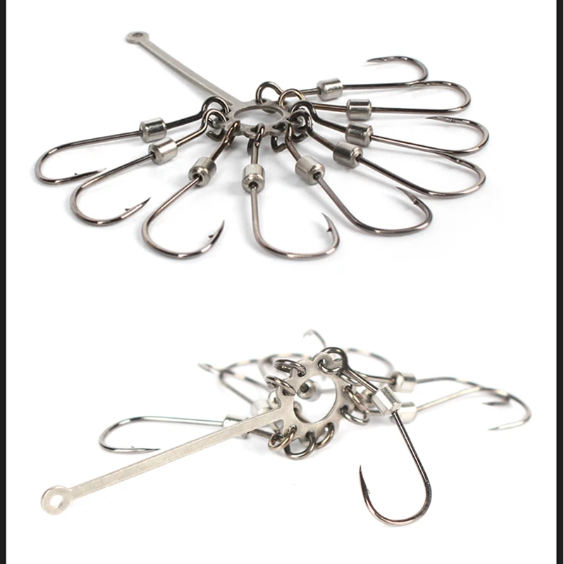 

1pcs 2g 4-Sizes Explosion Hook Carbon Steel Fishing Hook Multiple Hooks Carp Fishing For Lake Fishing