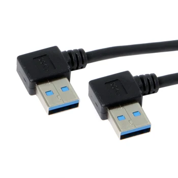 

10pcs/lot Chenyang Right Angled 90 Degree A Type Black USB 3.0 Data Cable for Hard Disk Computer 15cm Black