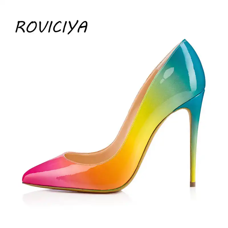 rainbow colored high heels