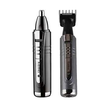 

Kemei 2 In 1 Electric Shaving Nose And Ear Hair Trimmer KM-6511 Rechargeable Beard Care Removal Ear Nose Hair Shaver Clipper