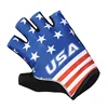 USA blue half finger cycling gloves/wholesale personalized mountain bicycle mittens/hand smart pro team racing gel bike gloves 1