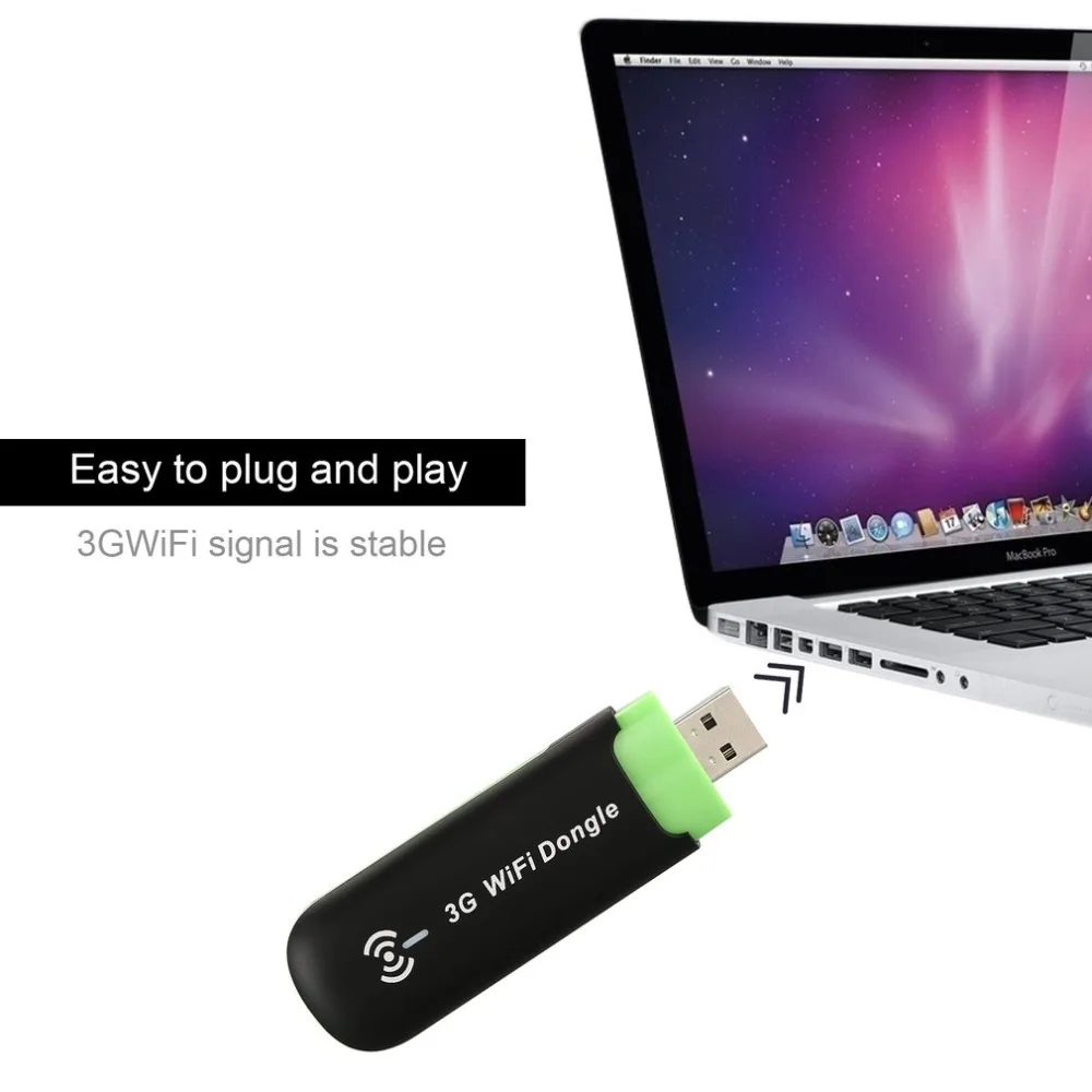 

3G Mobile Wifi Hotspot Car USB Modem Universal Broadband Mini Wi-fi Routers Mifi Dongle with SIM Card Slot