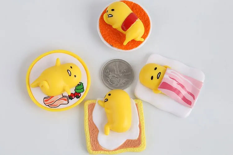 6 шт./лот 4 см Gudetama ленивые яйца Jun яйцо мини шарики желток брат виниловая кукла|lazy