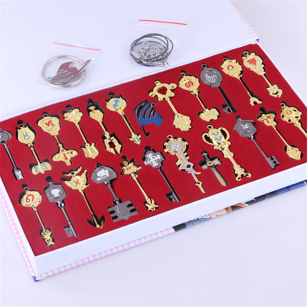Fairy Tail Porte clés Cosplay Accessoires set Arme Collection Lucy Signe de la Clé D