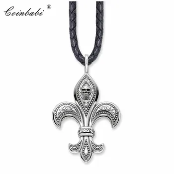 

Necklace Skull Fleur-de-lis Trendy Gift For Women Men,Thomas Style Rebel 925 Sterling Silver TS Heart Fashion Jewelry Wholesale