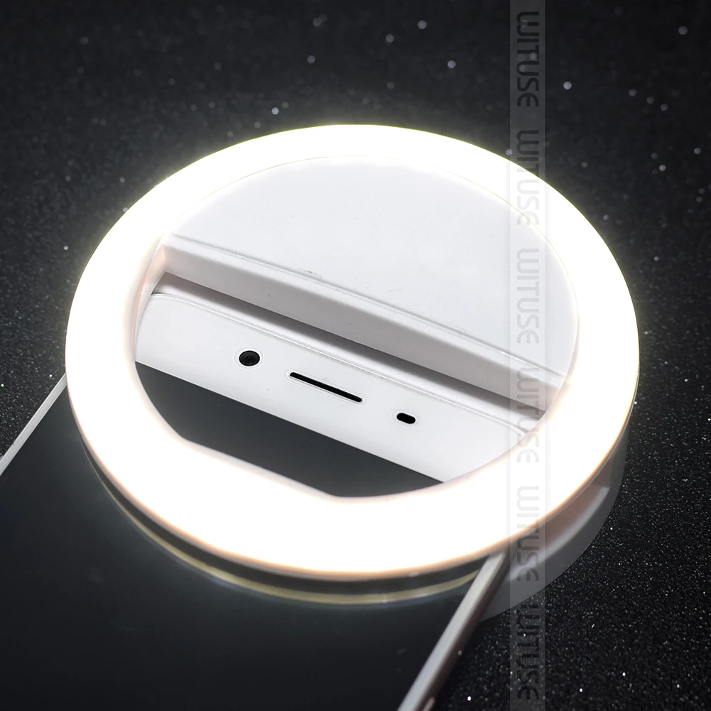 

Clip-on Mobile phone Selfie ring light led video light Night Using selfie light for Video for iPhone 7/6/6s/5 Samsung Smartphone