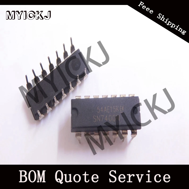

5pcs SN7400N GATE NAND 4CH 2-INP 14DIP IC CHIP