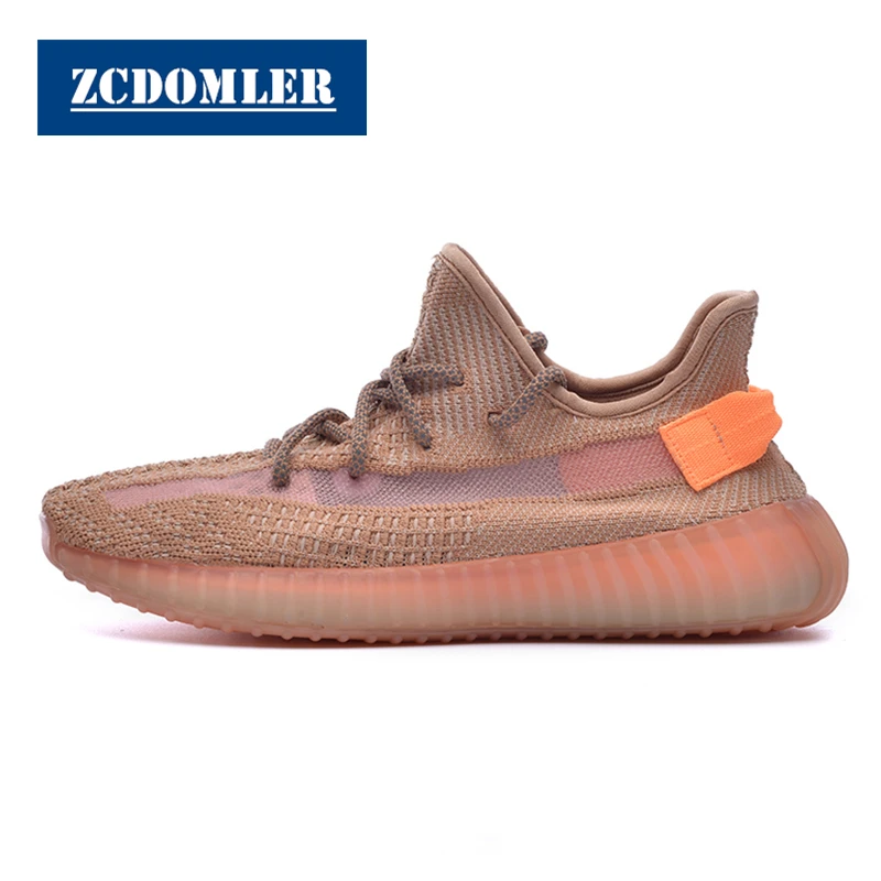 

ZCDOMLER 2019 Men Women Sneakers Y 350 Flyknit Casual Shoes Kanye West Ladies Shoes Breathable Chaussure Homme Tenis Trainers