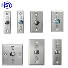 Stainless Steel Door Release Exit Button Optional LED Blue Backlight Emergency Push Switch For Access Control System high quality stainless steel door release switch emergency exit button for access control system