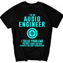 Мужская Новая летняя футболка, стиль, простой стиль, звук, инженер, пояснение, Мужская футболка с принтом, I'm An Audio Engineer