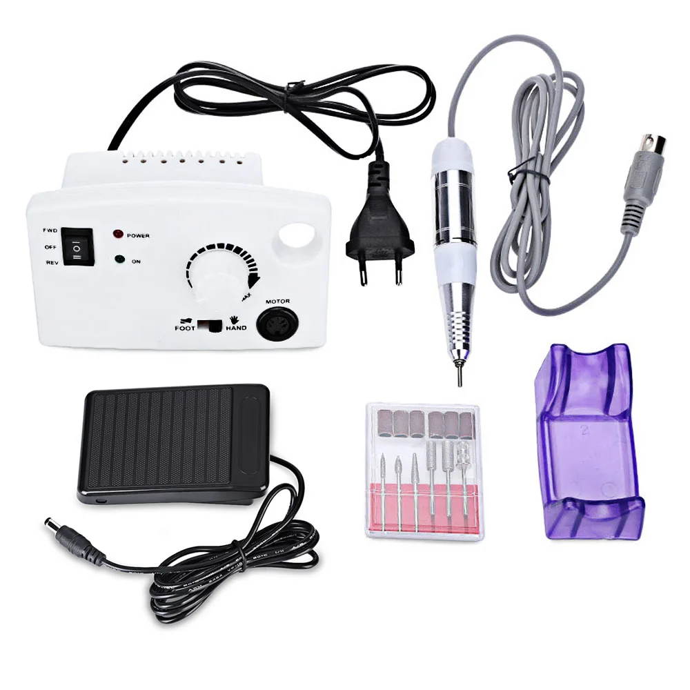 Professional 30000rpm Electric Nail Machine Manicure Drill Nail Grinding Manicure File Bits Electric Polishing Mill Machine Kits 1