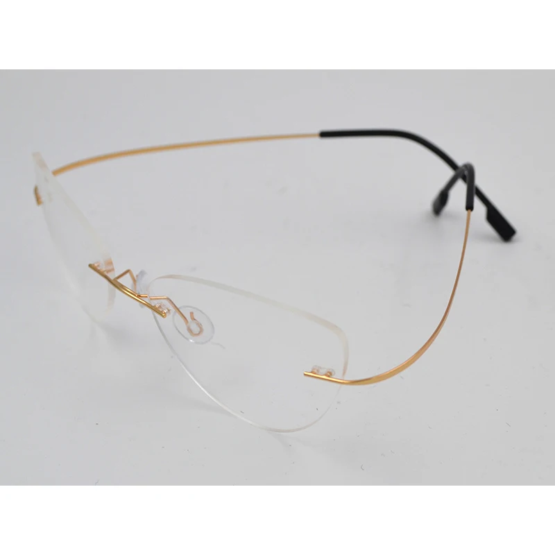 Женские прозрачные очки кошачий глаз оправа близорукость Пресбиопия рецепт оптическое зрелище память титановая оправа прозрачные линзы R5