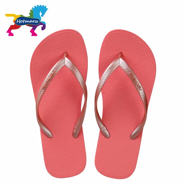 red designer flip flops