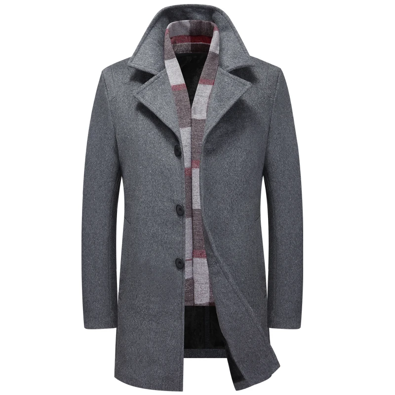 Mu Yuan Yang,, утолщенные шерстяные куртки для мужчин, одежда, деловая Повседневная Мужская шерстяная куртка, XXL, XXXL, зимняя теплая шерстяная и смешанная одежда