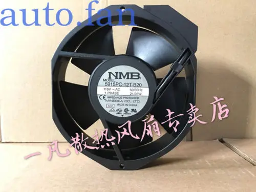 

NMB 5915PC-12T-B20 Inverter cooling fan AC115V 22/21W 0.21/0.2A 172*150* 38MM