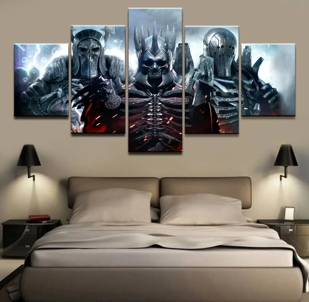 

Canvas Painting 5 Panel Game Poster Home Decor Canvas Print The Witcher 3 Wild Hunt Imlerith Pictures Modern Wall Art Painting