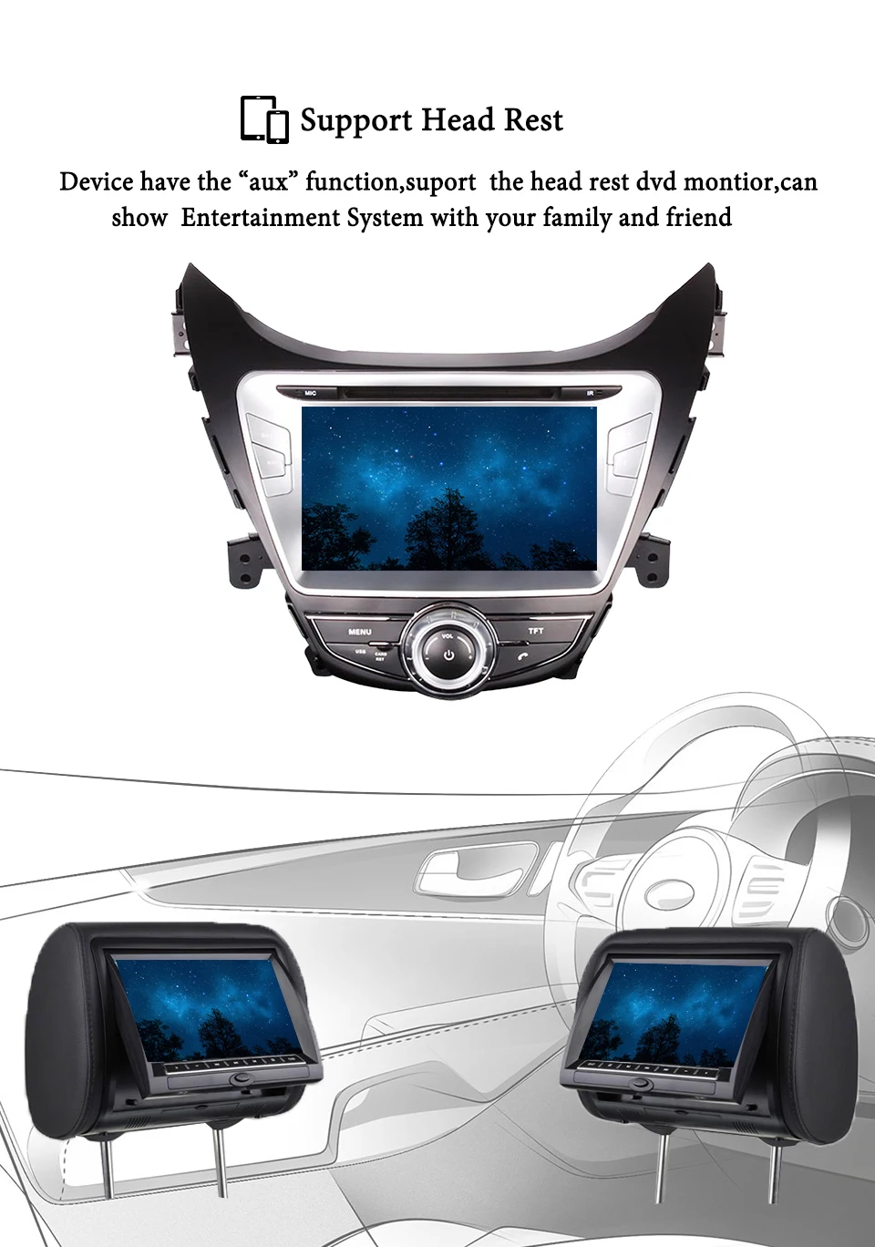 Sale 8 core Android 9.0 4G Ram 64G Rom Autoradio car video dvd gps map music tape recorder 4G LTE For Hyundai Elantra Avante MD 2011+ 12