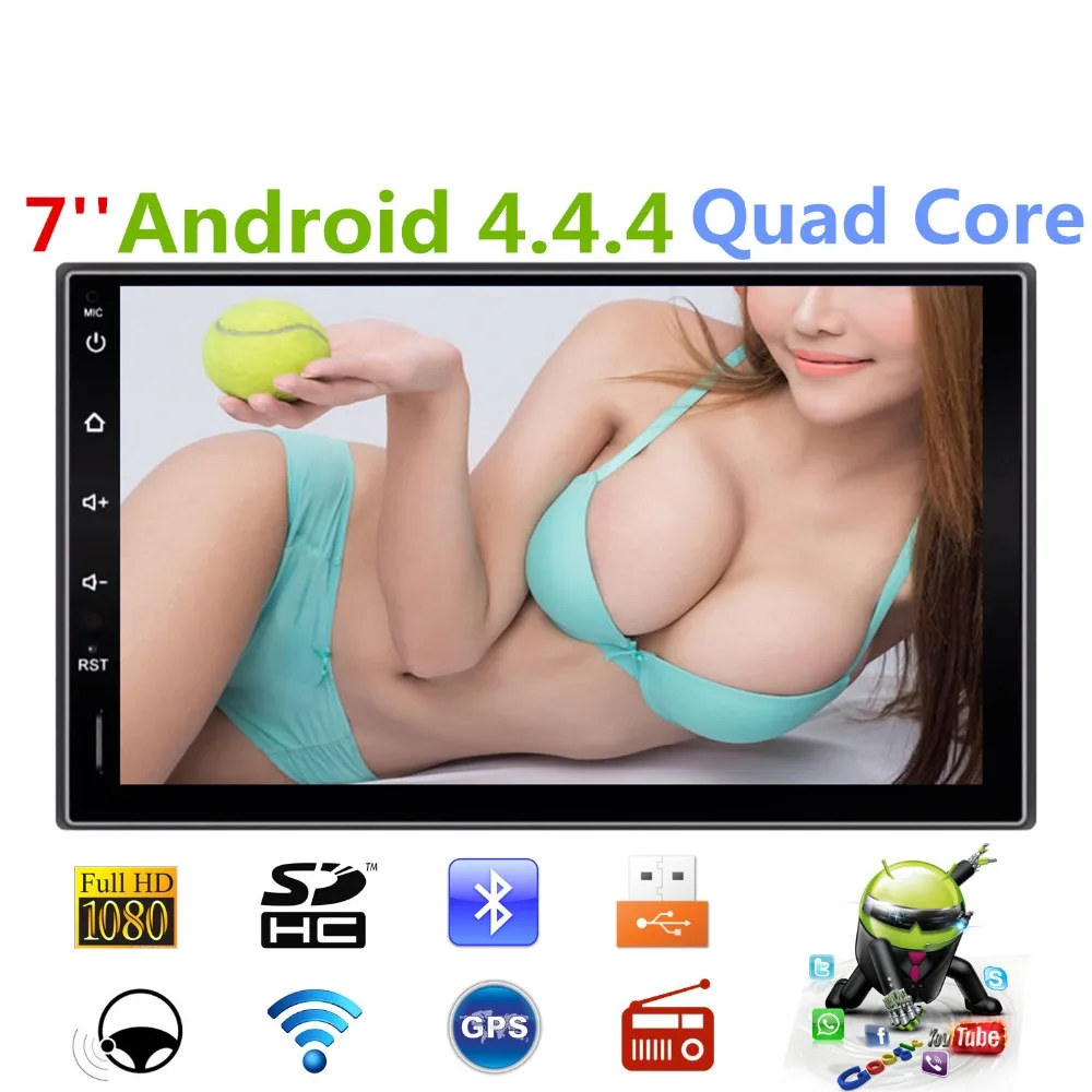 7 Inch 2DIN Android 4.4.4 Car Stereo GPS Navigation Bluetooth AM/FM/RDS Radio Support Steering Wheel Control Reverse Parking DVR