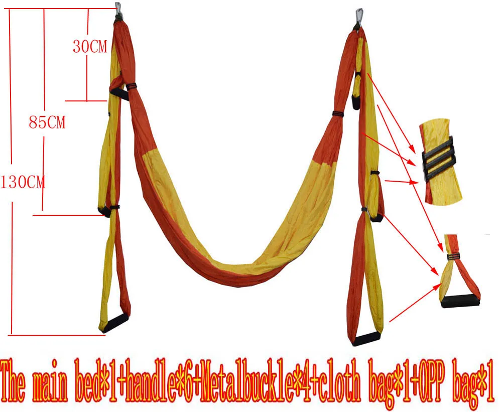 Air Flying Yoga Hammock Aerial Yoga Hammock Belt Fitness Swing Hammock With 440Lb Load