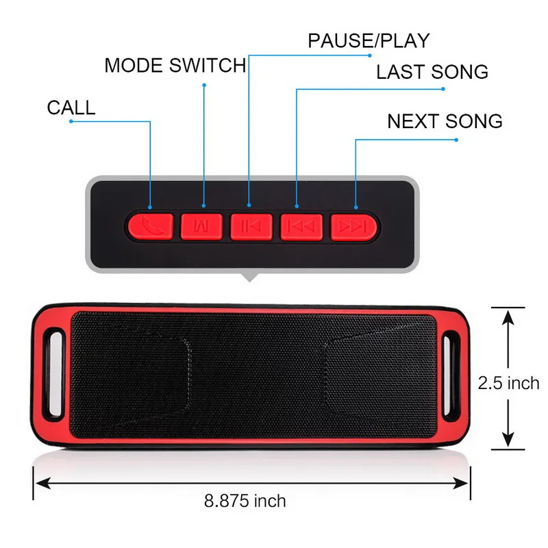 Беспроводной Bluetooth динамик портативные колонки Blutooth объемная Колонка TF FM