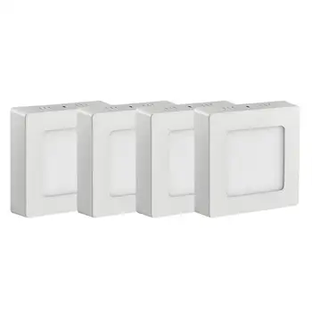 

4pcs 6W LED Surface Mounted Ceiling Light Square Panel Lamp Home Lighting E5M1