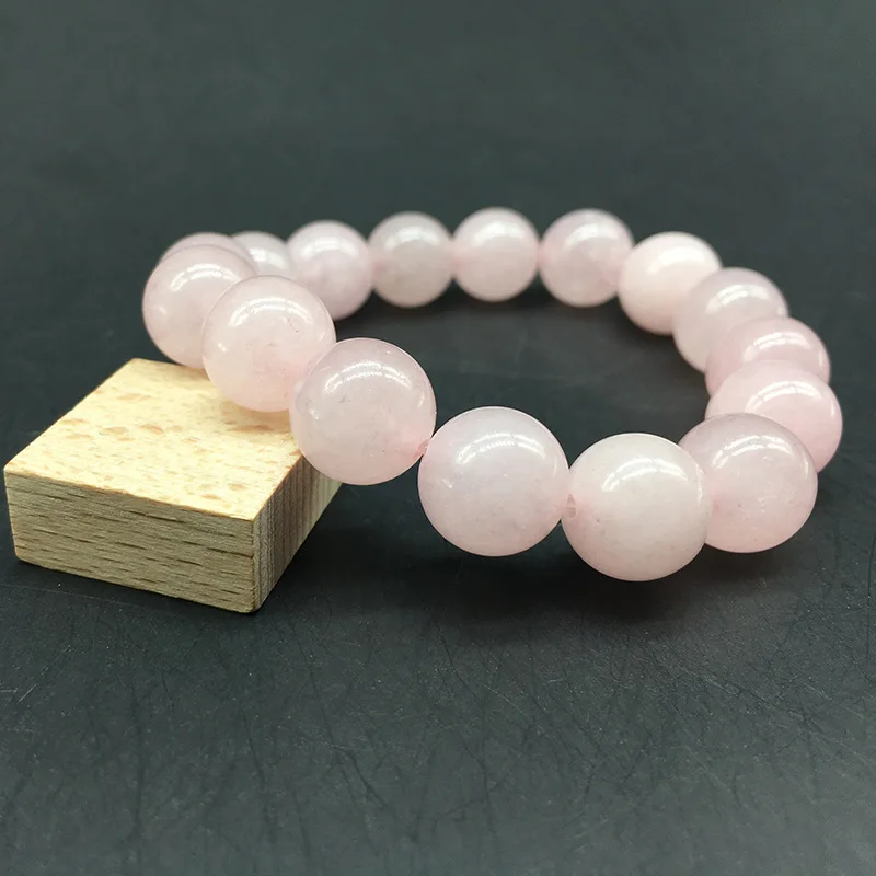 

4mm 8mm 10mm Pink Rose Color Quartz Natural Stone Streche Bracelet Elastic Cord Pulserase Jewelry Beads Charms Fashion Bijoux