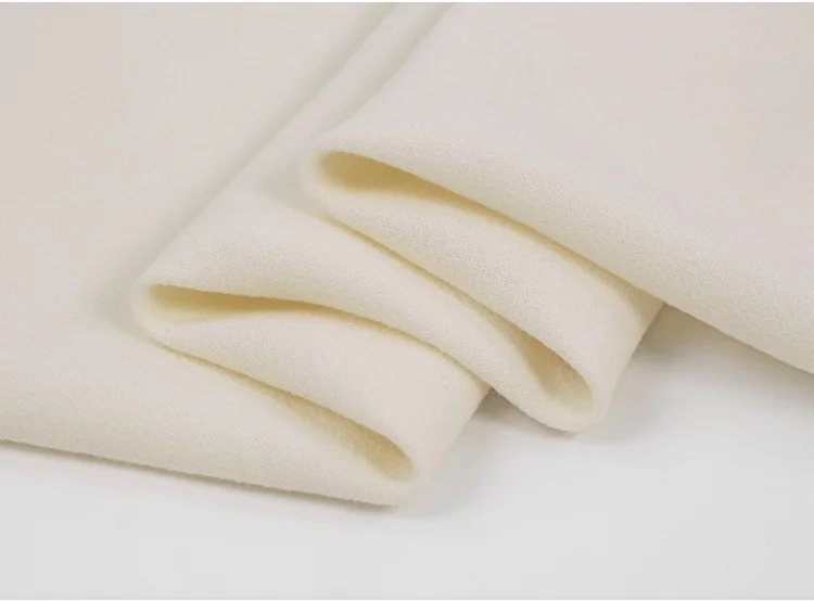 Эта белая двухсторонняя шерстяная Креп Ткань высокого класса на заказ костюмы шерстяная ткань осенняя одежда шерсть без примеси шерстяная ткань