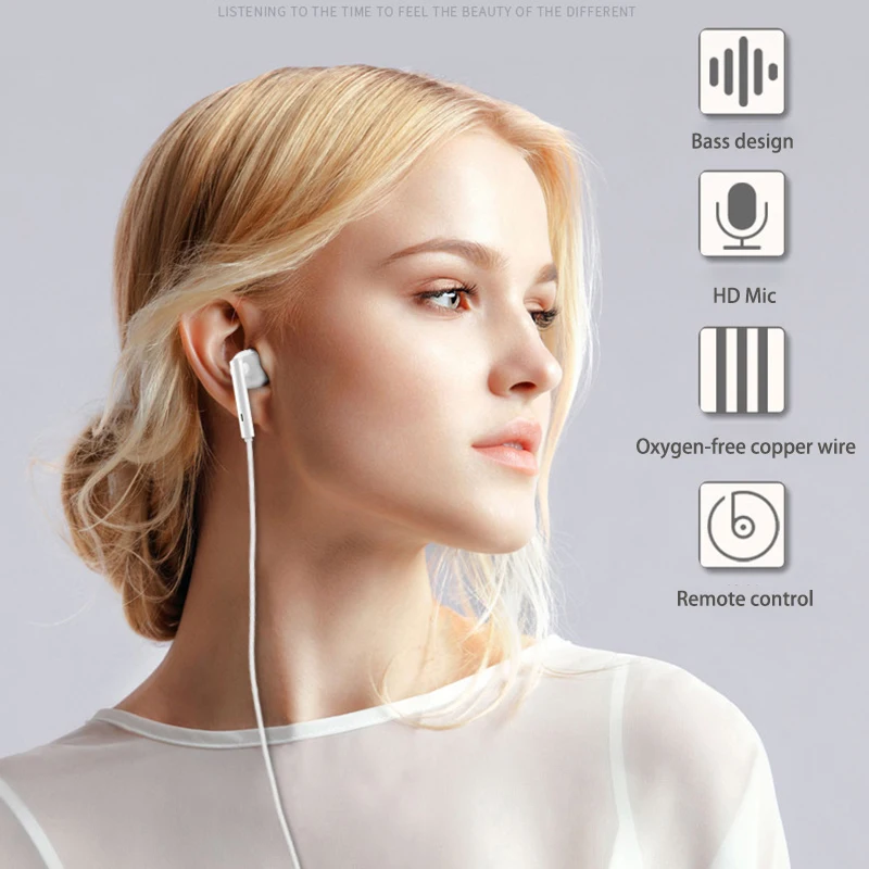 Наушники вкладыши HUAWEI Honor AM115 оригинальные наушники с микрофоном и дистанционным