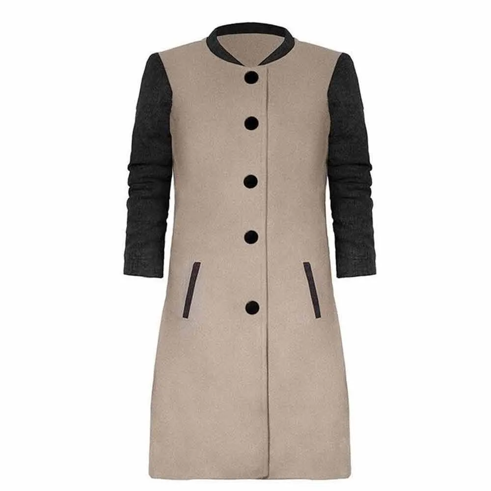 coats and jackets Womens Casual Long Sleeve Cardigan Jacket  Lady Patchwork Cashmere Coat Jumper Knitwear campera mujer  4.2