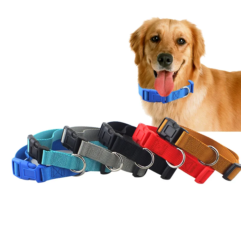 

YVYOO Fashion 7Colors Nylon Pet Dog Collar For Puppy Cat Chihuahua Small and Medium dog Dog Neck Strap Adjustable Size S M L