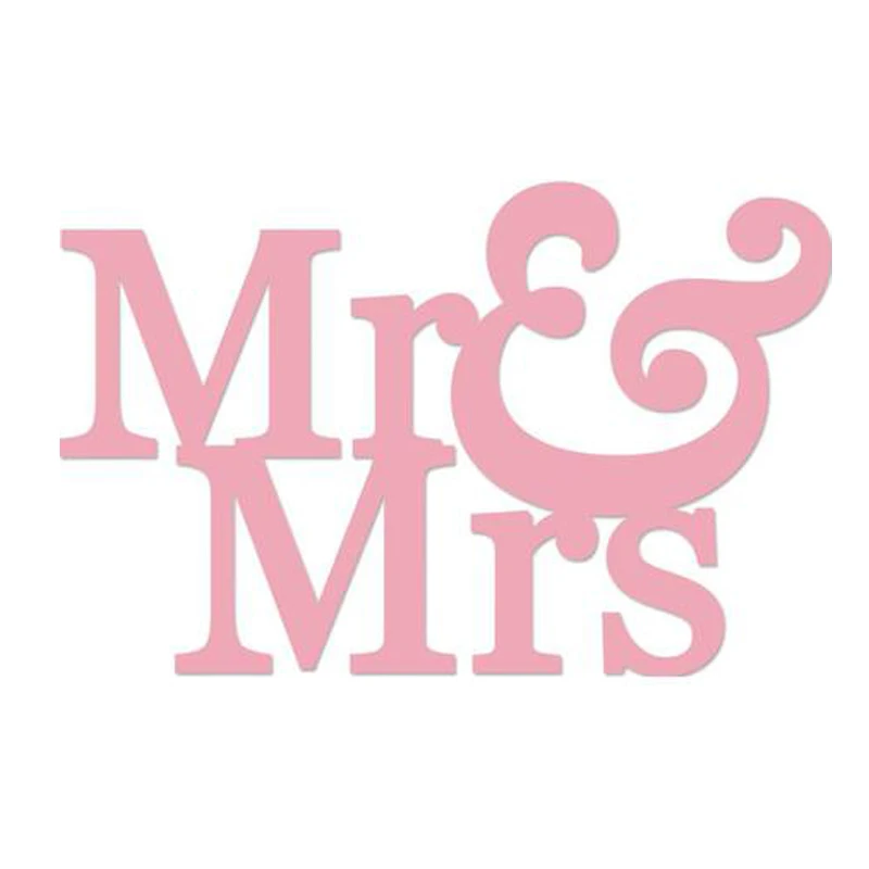 

Letters Mr&Mrs Frame Metal Cutting Dies DIY Decorative Embossing Scrapbooking Craft Create Greeting Card Stencil dies cut New