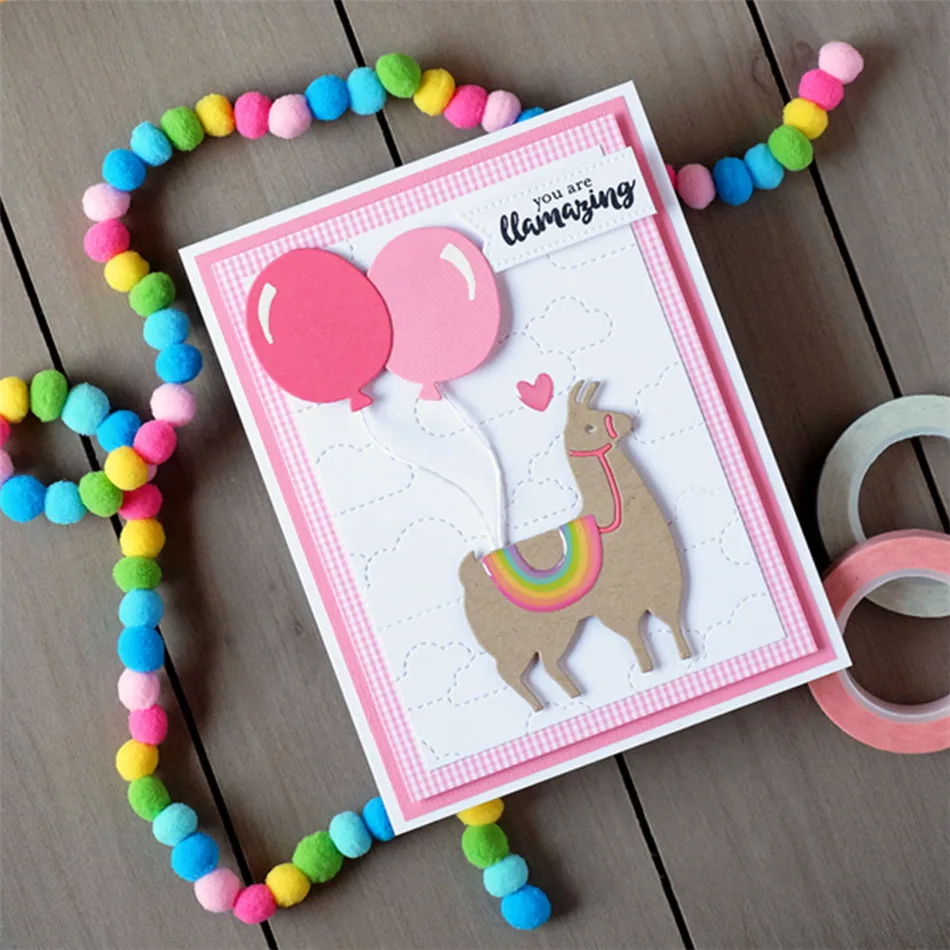 

Eastshape Llama and Balloon Dies Metal Cutting Dies For Scrapbooking DIY Cards Album Decoration Embossing Cutting dies New 2019