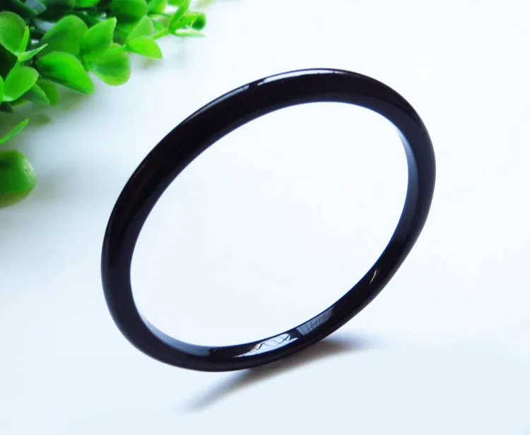 

Natural agate bracelet Narrow strips of fine black agate jade bracelets Fashion crystal women's ethnic style jade bracelet ab04#