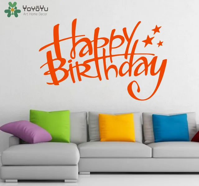happy birthday wall decal home decoration accessories for kids rooms