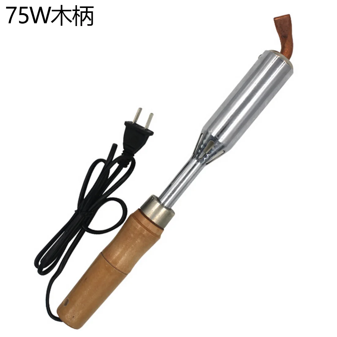 Wood Handle Electric Soldering Iron 220V 50Hz High Power Chisel Tip