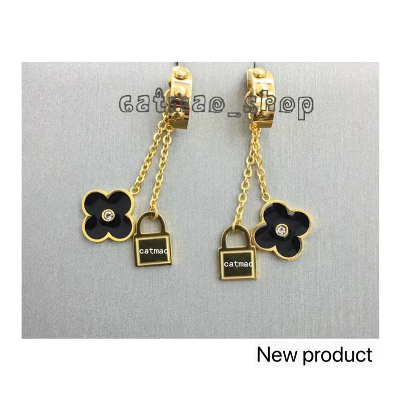 Free shipping Personalized simple lock flower earrings | Украшения и аксессуары