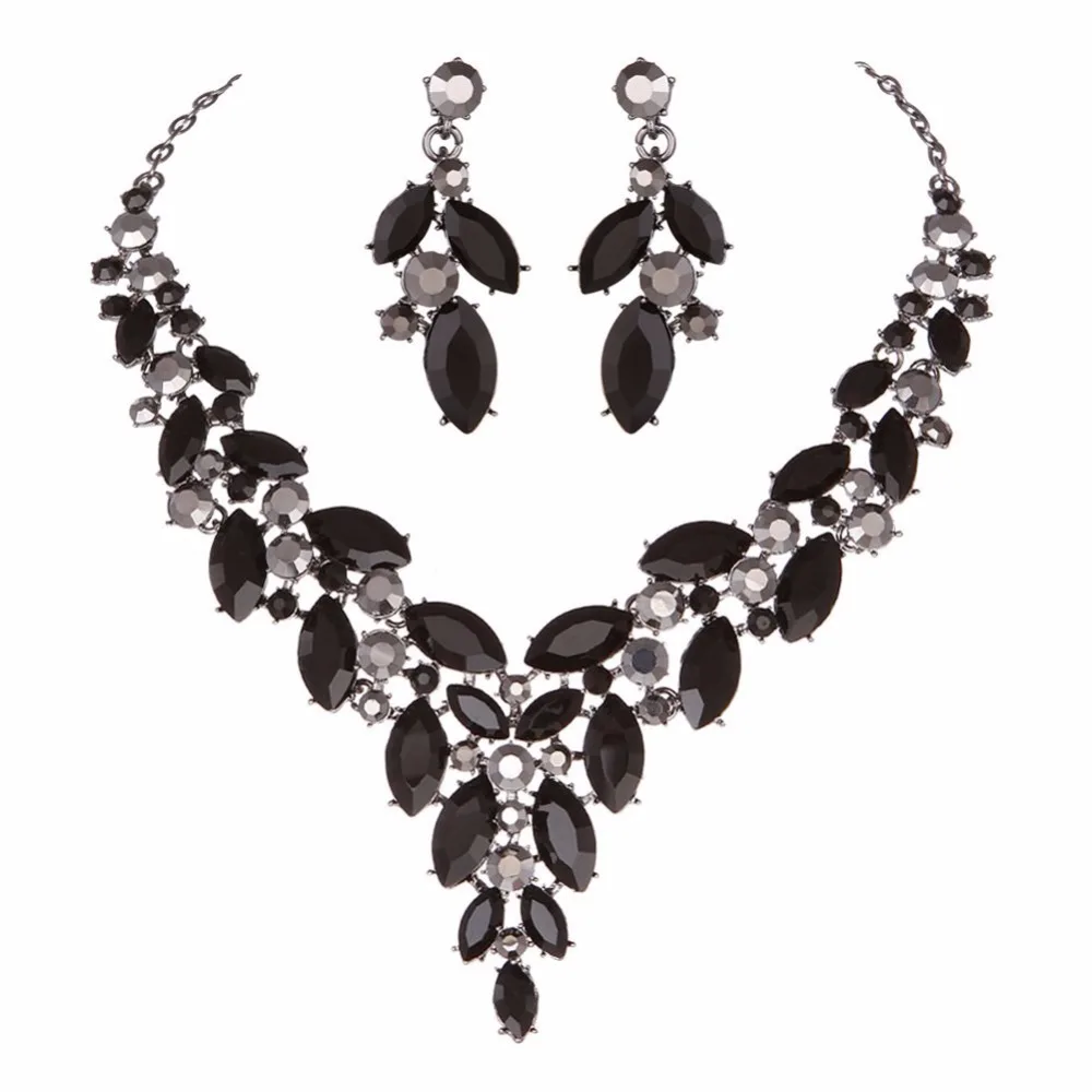 Модный розовый кристалл Дубай ожерелье набор серьги для женщин индийские свадебные украшения для свадебного наряда наборы роскошные подарки ко дню Матери