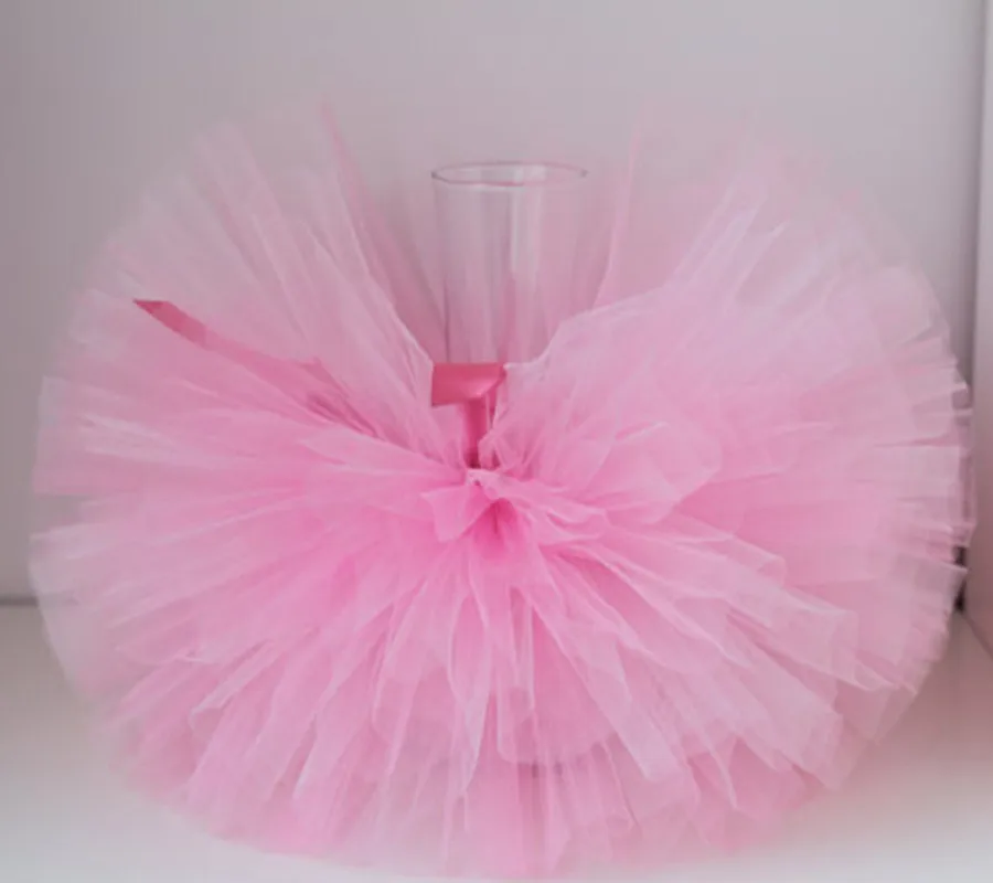 

Baby Birthday PinkTutu Skirt Solid Color Fluffy Ball gown Skirt