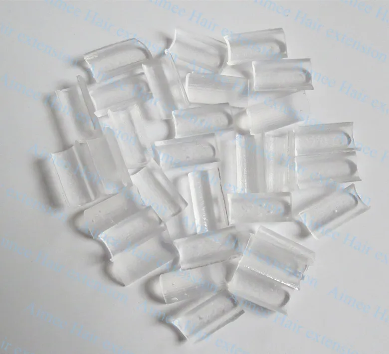 100pcs White Keratin glue Nail Tip Keratin U Shaped Fusion Chips Glue