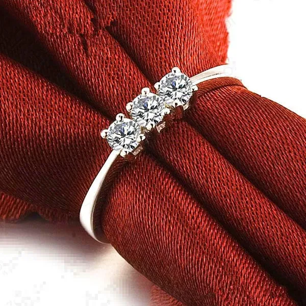 Довольно 0.3Ct синтетических алмазов кольцо для нее необычные украшения 925 стерлингового серебра обручальное кольцо из белого золота Цвет группа