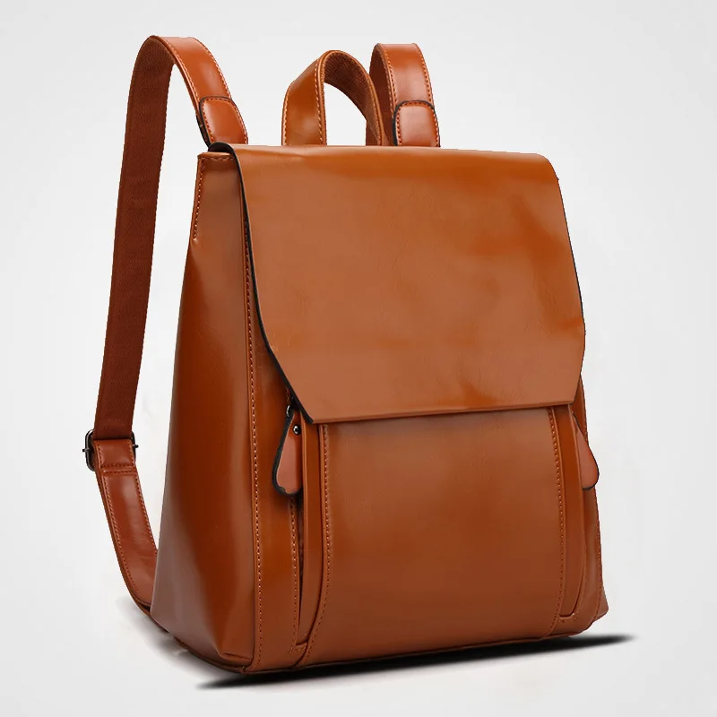 Preppy Style Backpacks For College Students Fashion Shoulder Strap Solid Women Shopping Bags Big Capacity Zipper