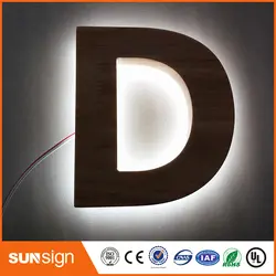 3D Открытый светодиодной подсветкой из нержавеющей стали с подсветкой знаки письма