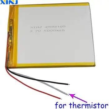 

XINJ 3.7V 5000 mAh 3wires for thermistor Lithium Polymer Battery li po For E-book ipod PAD MID Portable DVD Laptop PC 4594105