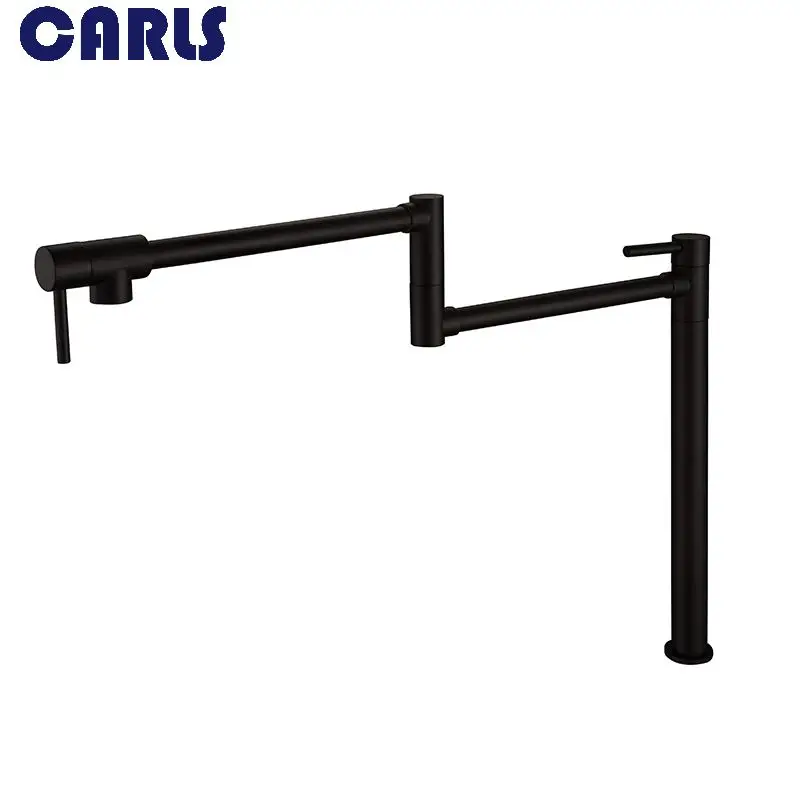 CARLS 360 degrees rotatable brass kitchen sink folding water tap water tap Brush Nickel basin water faucet F018