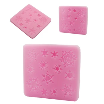 

1pcs Snow Snowflake Shape Fondant Soap Sugar Craft Decor Silicone Cake Mold 2016 NEW ARRIVE