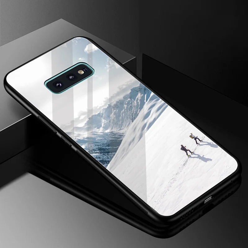 Desxz الرياضية التزلج الزجاج المقسى حالة مرآة لسامسونج غالاكسي S7 حافة S8 s9 plus ملاحظة 8 9 S10 غطاء Desxz الرياضية التزلج الزجاج المقسى حالة مرآة لسامسونج غالاكسي S7 حافة S8 s9 plus ملاحظة 8 9 S10 غطاء