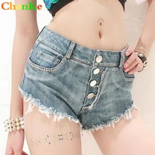 ChenKe новые женские джинсовые шорты летние джинсовые шорты с высокой талией женские рваные шорты на пуговицах тонкие пикантные джинсовые шорты для женщин