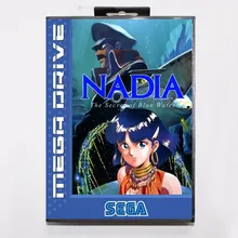 Nadia 16 бит MD игровая карта с розничной коробкой для Sega megadrive/Genesis