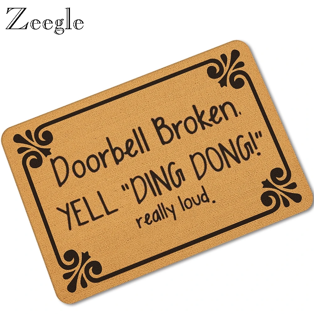 

Welcome Doormat Creativity Printed Rubber Floor Mat Anti-slip Door Mat Entrance Mat Hallway Area Rug Funny Custom Front Door Mat